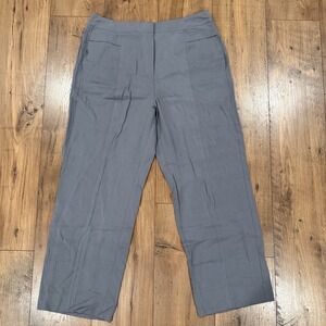 Soft Surroundings NWT Gray Grey Pants Chino Women PL Tencel NEW Pant Pockets‎